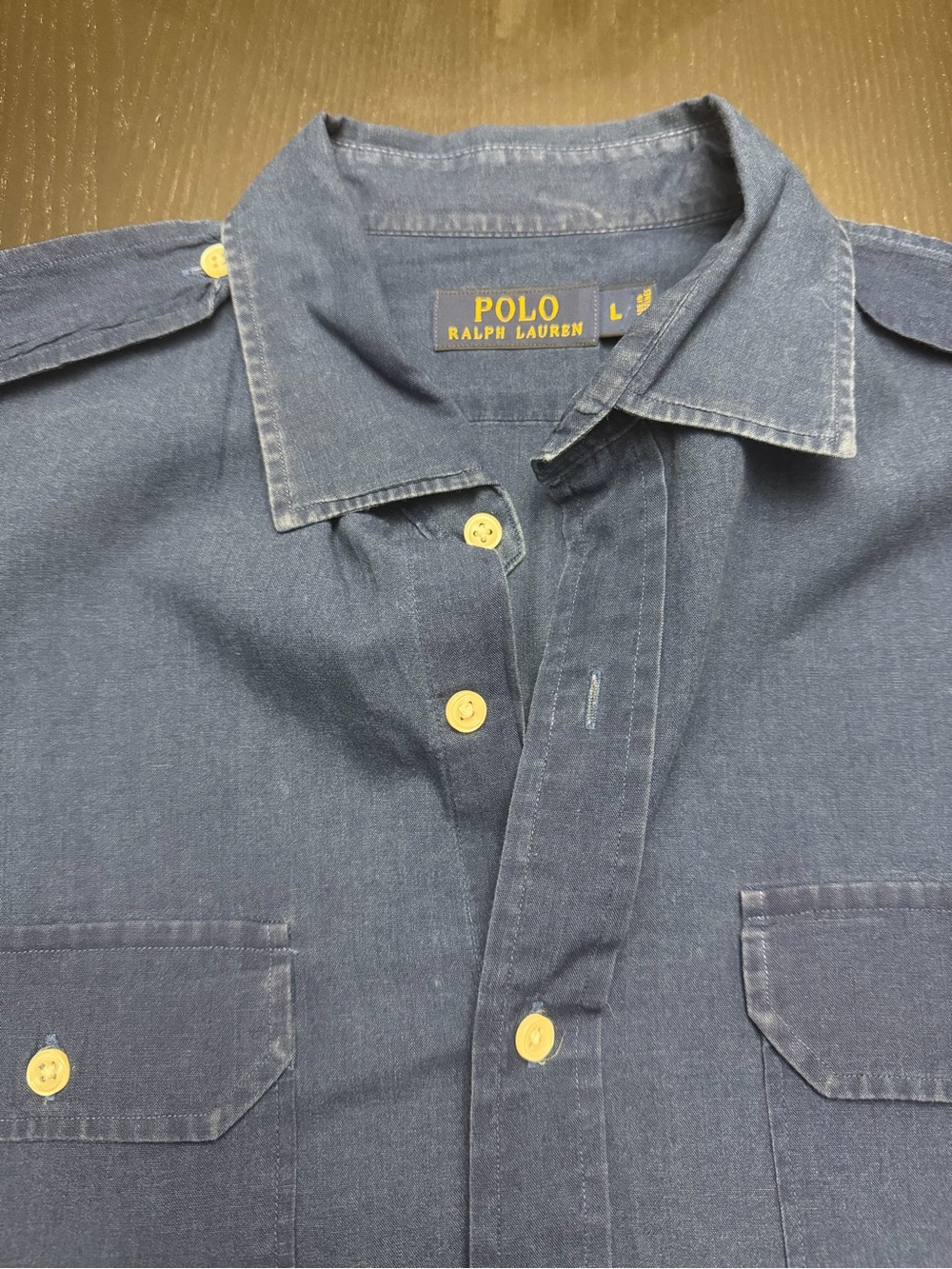 Polo Ralph Lauren Men's Blue Short Sleeve Button Down Like New